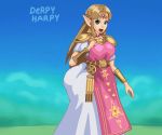  animated big_breasts big_butt breasts butt clothed clothing derpyharpy female huge_butt humanoid humanoid_pointy_ears nintendo princess_zelda rear_view short_playtime solo the_legend_of_zelda video_games 