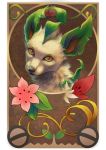  commentary creature english_commentary face flower gen_4_pokemon gracidea highres leafeon no_humans nordeva pokemon pokemon_(creature) realistic solo 