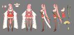  character_design heels horns japanese_clothes mie_tu_jiu_jiu stockings sword thighhighs transparent_png 