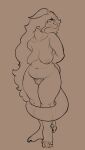  absurd_res angel_sasha belly big_breasts breasts character dragon female hair hands_behind_back head_tilt hi_res horn long_hair long_neck mythological_creature mythological_scalie mythology pubes scalie sketch smile solo tail tail_around_leg tail_fur thick_tail unnamed 