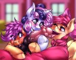  &lt;3 &lt;3_eyes absurd_res animal_genitalia animal_penis apple_bloom_(mlp) blurred_background cutie_mark_crusaders_(mlp) digital_media_(artwork) drizziedoodles earth_pony equid equine equine_penis faceless_male feral friendship_is_magic genitals group hi_res horn horse licking male mammal my_little_pony open_mouth oral penis pony scootaloo_(mlp) sex sweetie_belle_(mlp) tongue tongue_out unicorn vein 