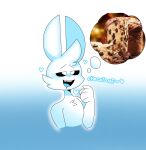 anthro food heart_symbol hi_res hungry lagomorph leporid lok_bunny lokbunny17 male mammal rabbit solo teeth thinking tongue white_body