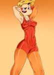  animal_humanoid blonde_hair cheetara clothing felid felid_humanoid feline feline_humanoid female hair hi_res humanoid mammal mammal_humanoid nipples tayronnebr teeth thundercats thundercats_roar tongue 