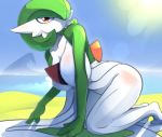  2019 absurd_res ashraely big_breasts big_butt blush breasts butt curvy_figure digital_media_(artwork) female gardevoir hi_res huge_breasts humanoid looking_at_viewer nintendo nipples not_furry nude pok&eacute;mon pok&eacute;mon_(species) red_eyes simple_background solo text thick_thighs video_games voluptuous wide_hips 