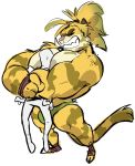  felid haps hi_res hug magan male mammal muscular muscular_male pantherine pecs size_difference tiger tokyo_afterschool_summoners video_games 