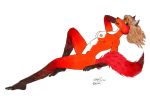  canid canine female fox mammal pinup pose 