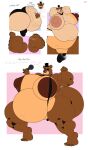 2025 anthro barefoot bear belly belly_squish big_belly big_muscles big_pecs biped brown_body brown_fur duo extra_huge_bob feet five_nights_at_freddy's freddy_(fnaf) fur hi_res huge_belly huge_muscles huge_pecs hyper hyper_belly hyper_muscles hyper_pecs male male/male mammal muscular pecs scottgames squish