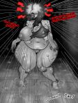 areola big_breasts blood blood_in_mouth bodily_fluids bottomless breasts cleavage clicker_(tlou) clothed clothing feet female front_view gallo_wazavi genitals hair hi_res huge_breasts humanoid long_hair monochrome monster monstrous_humanoid naughty_dog navel nipple_outline nipples one_breast_out overweight overweight_female partially_submerged pubic_stubble solo sony_corporation sony_interactive_entertainment standing_in_water text the_last_of_us thick_thighs undead vulva wide_hips zombie