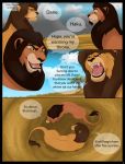  4_toes absurd_res blush comic deanka digital_media_(artwork) disney english_text felid feline feral hi_res king lion male male/male mammal pantherine profanity royalty simple_background text the_lion_king toes 