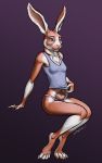  2020 anthro blue_eyes breasts brown_body brown_fur clothing female fur hi_res lagomorph leporid lord_magicpants mammal rabbit shirt simple_background sitting solo tank_top topwear underwear 