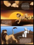  absurd_res blush comic deanka digital_media_(artwork) disney domestic_cat english_text felid feline felis female feral hi_res king lion male mammal pantherine royalty simple_background story text the_lion_king 