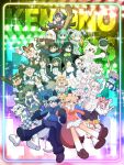  6+girls absurdres animal_ears bald_eagle_(kemono_friends) black_hair blonde_hair blue_hair brown_hair cat_(kemono_friends) emperor_penguin_(kemono_friends) extra_ears ezo_red_fox_(kemono_friends) feathered_wings food gentoo_penguin_(kemono_friends) green_hair grey_hair hachikuji_kenuta head_wings highres humboldt_penguin_(kemono_friends) japari_bun kemono_friends long_hair looking_at_viewer lucky_beast_(kemono_friends) mammoth_(kemono_friends) multiple_girls okapi_(kemono_friends) orange_hair pig_(kemono_friends) pink_hair polar_bear_(kemono_friends) resplendent_quetzal_(kemono_friends) royal_penguin_(kemono_friends) serval_(kemono_friends) sheep_(kemono_friends) shoebill_(kemono_friends) short_hair siberian_husky_(kemono_friends) siberian_tiger_(kemono_friends) silver_fox_(kemono_friends) southern_cassowary_(kemono_friends) superb_bird-of-paradise_(kemono_friends) tail tanuki_(kemono_friends) tasmanian_devil_(kemono_friends) western_parotia_(kemono_friends) white_hair white_tiger_(kemono_friends) wings 