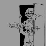  1:1 big_breasts breasts clothed clothing dr._voir duo eyewear female gardevoir glasses hi_res human humanoid mammal monochrome nintendo not_furry oofrowdy pok&eacute;mon pok&eacute;mon_(species) trainer video_games 