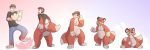  absurd_res ailurid animate_inanimate anthro bottomwear clothing hi_res human jeans living_plushie male mammal pants pawpads plushie red_panda seam_(sewing) shirt sitting solo standing t-shirt topwear transformation youlocalrabbit1_(artist) 