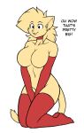 2026 allie_goldwheat anthro armwear big_breasts black_eyes black_text blonde_hair breasts butt cheek_tuft choker choker_only claws clothing colored colored_sketch curvy_figure dialogue digital_media_(artwork) domestic_cat ear_tuft ears_up elbow_gloves elbow_gloves_only exclamation_point eyebrows facial_tuft featureless_breasts featureless_crotch felid feline felis female fur glistening glistening_eyes gloves gloves_only hair hands_between_legs handwear handwear_only happy hexteknik hi_res hourglass_figure huge_breasts impressed jewelry kneeling kneeling_on_ground legwear long_hair long_tail looking_at_another mammal messy messy_hair mostly_nude nails navel necklace necklace_only nude nude_anthro nude_female open_mouth pink_nose pink_tongue red_armwear red_choker red_clothing red_elbow_gloves red_gloves red_handwear red_jewelry red_legwear red_necklace red_thigh_highs simple_background sketch smile solo tail tail_tuft text thigh_highs thigh_highs_only tongue triangle_nose tuft white_background yellow_body yellow_breasts yellow_fur