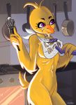  absurd_res anthro avian bib bird bonnie_(fnaf) breast_grab breasts chica_(fnaf) clothing cooking female five_nights_at_freddy&#039;s hand_on_breast hi_res kitchen machine makumba male male/female mammal nipples pan video_games 