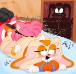 3barts absurd_res amy_rose anal anthro big_breasts big_butt breasts butt cream_the_rabbit eulipotyphlan female female/female hedgehog hi_res huge_breasts huge_butt lagomorph leporid mammal oral rabbit rimming sega sex sonic_the_hedgehog_(series) vanilla_the_rabbit watching_from_afar