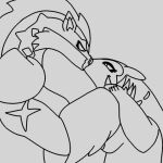  1:1 2d_animation animated anthro areola barely_visible_areola big_breasts bodily_fluids breasts claws duo ears_up extreme_french_kiss eye_contact eyes_closed female female/female french_kissing fur generation_8_pokemon hand_on_face hisuian_form hisuian_typhlosion kissing long_tongue looking_at_another low_res medium_breasts monochrome narrowed_eyes nintendo obstagoon open_mouth open_smile pinnipip pokemon pokemon_(species) regional_form_(pokemon) saliva saliva_string smile teeth tongue tongue_out 