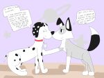 101_dalmatian_street 101_dalmatians absurd_res border_collie buddyunicorn777 canid canine canis collie dalmatian disney domestic_dog duo dylan_(101_dalmatians) female feral herding_dog hi_res male mammal pastoral_dog sheepdog summer_(101_dalmatians)
