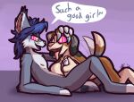 2026 anthro anthro_on_anthro big_breasts black_body black_fur blue_hair blush breast_squish breasts brown_body brown_fur brown_hair canid canine canis cute_fangs dialogue dipstick_ears domestic_dog dominant dominant_anthro dominant_male duo ear_markings english_text erection eye_contact fangs felid feline female foreskin fur genitals grey_body grey_fur hair handjob hypnosis interspecies leaning leaning_backward looking_at_another lynx male male/female mammal maxwell_lynx mind_control multicolored_ears open_mouth penile penis pink_inner_ear pink_nose purple_eyes sex sitting smile speech_bubble spiral spiral_eyes squish submissive submissive_anthro submissive_female tail tail_motion tailwag teeth text ultilix whiskers white_hair white_penis yellow_eyes