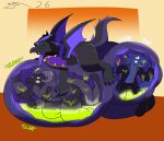  absurd_res anthro belly big_belly black_body blue_body cock_vore dirtymac dragon dragon_wings genitals grey_body hi_res huge_belly hyper inside_balls inside_stomach male mythological_creature mythological_scalie mythology oral_vore penile penis purple_underbelly scalie size_difference smaller_pred struggling struggling_prey vore wings 
