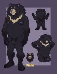 2025 anthro balls bear belly black_bear black_body black_fur black_penis blue_body erection eyes_closed flaccid foreskin fur genitals hands_on_hips hi_res humanoid_genitalia humanoid_penis labradorszn looking_at_viewer male male_anthro mammal model_sheet moobs nipples notched_ear nude nude_anthro nude_male overweight overweight_anthro overweight_male penis purple_eyes purple_penis rear_view simple_background smile smiling_at_viewer solo standing tan_body tan_fur ursine vein veiny_penis yellow_sclera