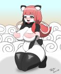  absurd_res anthro big_breasts blush breasts clothing female giant_panda hi_res legwear looking_at_viewer mammal mostly_nude solo stockings tonytoran ursid 