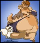 2017 anthro belly big_belly big_breasts big_butt bra breasts brown_body brown_fur brown_hair butt canid canine canis clothing deon_(deonwolf) deonwolf digital_media_(artwork) domestic_dog duo eyes_closed female fur hair herding_dog hi_res huge_butt huge_thighs larger_female lingerie male mammal multicolored_body multicolored_fur muttninja_(character) nipple_outline obese obese_anthro obese_female overweight overweight_anthro overweight_female panties pastoral_dog sheepdog shetland_sheepdog size_difference smaller_male tan_body tan_fur thick_thighs translucent translucent_clothing two_tone_body two_tone_fur underwear white_body white_fur white_hair wolf