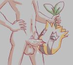 2026 5_fingers ambiguous_gender ambiguous_penetrated balls black_body black_sclera blush blush_lines bodily_fluids carrying_another carrying_partner duo elemental_creature faceless_character faceless_human faceless_male fingers flora_fauna generation_2_pokemon genitals green_body grey_background hand_on_hip hand_on_own_hip human human_penetrating humanoid_genitalia humanoid_penis interspecies larger_human larger_male leaf looking_aside male male/ambiguous male_human male_penetrating male_penetrating_ambiguous mammal multicolored_body navel nintendo nude nude_human nude_male penetration penis pink_tongue plant pokemon pokemon_(species) pokephilia saliva saliva_on_penis saliva_on_tongue sex simple_background size_difference smaller_ambiguous smaller_penetrated stand_and_carry_position standing standing_sex sunkern tongue tongue_out ungulatr white_eyes yellow_body