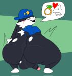 2025 anthro anus balls bandai_namco bedroom_eyes big_balls big_butt black_body black_ears black_eyes black_fur black_tail blue_clothing blue_hat blue_headwear blue_shirt blue_topwear blush blush_lines butt clothing crouching digital_media_(artwork) domestic_cat felid feline felis femboy fur genitals gloves half-closed_eyes handwear hat headgear headwear heart_symbol hi_res hybrid klonoa klonoa_(series) lagomorph leporid long_ears looking_at_viewer looking_back lucaslora male mammal multicolored_body multicolored_ears multicolored_fur narrowed_eyes pac-man pac-man_(series) penis pink_nose presenting presenting_anus presenting_hindquarters rabbit rear_view ring_(jewelry) seductive shirt solo speech_bubble tail thick_thighs topwear two_tone_body two_tone_ears two_tone_fur two_tone_hat two_tone_tail white_body white_ears white_fur white_tail x_anus yellow_clothing yellow_hat yellow_headwear