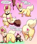 absurd_res all_fours anthro anus balls bdsm belly big_breasts big_butt big_ears big_nipples blush bodily_fluids breasts butt canid canine canis clothed clothing collar crawling dialogue domestic_dog duo english_text erection exhausted feet felid female first_person_view fluffy fluffy_tail foreskin fully_clothed genitals grass hand_in_pocket herding_dog herm hi_res hocolatemilk innocent_expression intersex intersex/intersex inverted_nipples leash leash_pull lexie_(snivybatt) looking_at_viewer looking_up mammal nervous nipples nude outside overweight pantherine pastoral_dog penis petplay plant pockets puffy_anus raised_tail roleplay sequence shortstack size_difference slightly_chubby small_balls small_feet small_penis speech_bubble sweat tail tail_motion tailwag text thick_thighs trish_(hocolatemilk) vulva welsh_corgi wide_hips