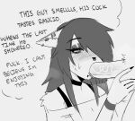 2026 5_fingers alternative_fashion anthro blush blush_lines bodily_fluids choker clothing crop_top describing_penis describing_smell describing_taste ear_piercing emo eyeshadow facial_piercing felid female fingers fluffy genitals ghwostpawz gray_(ghwostpawz) holding_penis jewelry line_art lip_piercing long_nails makeup male male/female mammal mascara monochrome musk musk_cloud musky_penis necklace nonbinary_(lore) nose_piercing nose_ring oral penis piercing ring_piercing shirt smelly sweat sweatdrop topwear vein veiny_penis