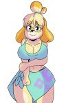  alpha_channel animal_crossing anthro big_breasts blush breasts canid canine canis cleavage clothed clothing domestic_dog female fur hair holding_arm isabelle_(animal_crossing) looking_at_viewer mammal nathanatwar nintendo shih_tzu simple_background smile solo standing thick_thighs toy_dog transparent_background video_games wide_hips yellow_body yellow_fur 
