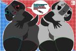 2025 5_fingers abstract_background absurd_res anthro anus areola armwear artist_name big_areola big_breasts big_butt black_armwear black_clothing black_elbow_gloves black_gloves black_handwear black_legwear black_thigh_highs breasts bubble_butt butt canid canine canis clothing curvy_figure dialogue digital_drawing_(artwork) digital_media_(artwork) domestic_dog duo elbow_gloves female fingers flat_colors genitals gloves greey grey_body hand_on_butt hand_on_own_butt handwear hi_res huge_butt huge_hips legwear looking_at_viewer looking_back looking_back_at_viewer mammal mostly_nude mostly_nude_anthro mostly_nude_female nintendo nintendo_switch nintendo_switch_2 nipples open_mouth open_smile plump_labia puffy_nipples rear_view short_tail smile spanish_text switch_dog switch_dog_2 tail talking_to_viewer text thick_thighs thigh_highs translation_check translation_request voluptuous voluptuous_anthro voluptuous_female vulva watermark wide_hipped_anthro wide_hipped_female wide_hips