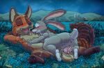 american_red_fox anthro anthro_on_anthro anthro_penetrated anthro_penetrating anthro_penetrating_anthro anus balls bite blush bodily_fluids butt clothed clothing cum cum_in_vagina cum_inside disney duo ejaculating_while_penetrating ejaculation european_rabbit eyes_closed female female_on_top female_penetrated field genital_fluids genitals grass hug interspecies judy_hopps kitsune_youkai knot knotted_penis lagomorph larger_male laying_on_top leporid lying lying_on_another male male/female male_on_bottom male_penetrating male_penetrating_female mammal nick_wilde night nude on_back on_bottom on_grass on_ground on_top open_mouth orgasm oryctolagus outside penetration penile penile_penetration penis penis_in_vagina pink_anus pink_penis plant rabbit ready_or_not_(boney) sex size_difference smaller_female vaginal vaginal_fluids vaginal_fluids_on_penis vaginal_penetration zootopia