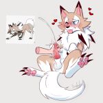 1:1 absurd_res ambiguous_gender animal_genitalia animal_penis balls bestiality blep blue_eyes blush bodily_fluids brown_body brown_fur canid canine canine_genitalia canine_penis ccruelangel claws cum cumshot digitigrade disembodied_hand duo ejaculation erection feral finger_claws fur fur_tuft generation_7_pokemon genital_fluids genitals grey_background handjob heart_symbol hi_res human human_on_feral interspecies knot knotted_penis looking_pleasured lycanroc male male/ambiguous male_feral mammal midday_lycanroc nintendo pawpads paws penile penis pink_pawpads pokemon pokemon_(species) precum quadruped sex signature simple_background snout toe_claws tongue tongue_out tuft white_body white_fur