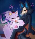 anthro areola big_breasts black_body black_fur black_hair blaze_the_cat blush bodily_fluids bone breast_play breasts canid canine cum cum_from_mouth cum_in_mouth cum_inside cum_on_breasts cum_string cumshot cumshot_in_mouth demichan digital_media_(artwork) domestic_cat duo ejaculation erection eulipotyphlan felid feline felis fellatio female female_penetrated fur genital_fluids genitals hair half-closed_eyes hand_on_head hi_res holding_breast mal0 mal0_(species) male male/female male_penetrating malo mammal narrowed_eyes nipples nude one_eye_closed open_mouth oral oral_penetration orgasm penetration penile penile_penetration penis penis_between_breasts purple_body purple_fur scp-1471-a scp_foundation sega sex shallow_penetration simple_background sitting skull skull_head skulldog_(species) smile sonic_the_hedgehog_(series) sweat sweatdrop tail titfuck vulva