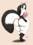  auroralicious big_butt butt canid canine clothed clothing female fox fur hi_res mammal overweight overweight_female white_body white_fur 