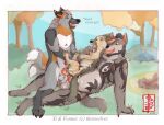 2_tails anal anal_penetration animal_genitalia animal_penis animal_vulva anthro anthro_on_feral anthro_penetrating anthro_penetrating_feral balls bestiality big_top_small_bottom bodily_fluids breeding_kink canid canine canine_genitalia canine_penis canine_vulva canis cum cum_in_ass cum_in_vagina cum_inside cum_on_balls cum_on_body cum_on_penis deep_penetration digital_media_(artwork) digital_sketch domestic_dog double_penetration double_team english_text erection female female_penetrated fennec_(artist) fennec_(character) feral feral_penetrated fox genital_fluids genitals german_shepherd good_girl group group_sex herding_dog in_the_woods knot knotted_penis male male/female male/male male_penetrating male_penetrating_female mammal multi_tail mythological_canine mythological_creature mythology on_grass on_ground pastoral_dog penetration penile penile_penetration penis sandwich_position sex size_difference size_play smaller_penetrated tail tent text threesome trio vaginal vaginal_penetration werecanid werecanine werecreature werefox werewolf wolf