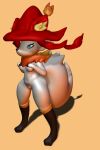 2:3 3d_(artwork) absurd_res anthro barely_visible_genitalia barely_visible_vulva breasts canid canine digital_media_(artwork) female female_anthro fox genitals hi_res mammal medium_breasts nipples pal_(species) palworld pocketpair solo vulva wixen zhenash