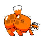 2025 big_butt black_eyes black_nose brown_body brown_fur butt canid canine canis digital_media_(artwork) feral fox fox_(minecraft) fur hi_res looking_back lucaslora male mammal microsoft minecraft mojang multicolored_body multicolored_fur orange_body orange_fur orange_tail quadruped rear_view simple_background solo tail thick_thighs two_tone_tail white_background white_body white_ears white_fur white_tail xbox_game_studios