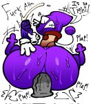 2025 alien anal anal_masturbation anal_orgasm anal_penetration anthro big_butt big_penis black_eyes black_nose black_tail bob_(superiorfox) bodily_fluids brown_clothing brown_topwear brown_vest butt clothing digital_media_(artwork) dildo dildo_in_ass dildo_insertion domestic_cat ejaculation english_text exclamation_point felid feline felis floating_hands fur genitals gloves hand_on_butt hands-free handwear hi_res huge_penis looking_at_butt looking_at_own_butt looking_at_self looking_back looking_pleasured lucaslora male mammal masturbation multicolored_clothing multicolored_topwear object_in_ass onomatopoeia orgasm penetration penis purple_body purple_ears purple_fur purple_tail sex_toy sex_toy_in_ass sex_toy_insertion simple_background solo sound_effects sweat tail teeth text thick_thighs topwear two_tone_clothing two_tone_tail two_tone_topwear two_tone_vest vein veiny_penis vest white_background white_clothing white_gloves white_handwear