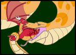  absurd_res ashtalon black_border bodily_fluids border diablito_(artist) dragon drooling hi_res reptile rhal saliva saliva_on_tongue scalie snake tongue tongue_out vore 
