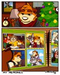  2019 album anthro beverage biped black_border black_eyes border brown_body brown_claws brown_eyebrows brown_fur brown_nose canid canine canis chair cheek_tuft christmas christmas_tree claws clock close-up clothed clothing comic detailed_background digital_drawing_(artwork) digital_media_(artwork) drinking ear_piercing english_text eyebrows eyewear facial_tuft fox front_view fur furniture glasses green_clothing green_shirt green_topwear group half-closed_eyes hi_res holding_object holidays hybrid inside kaohto lamp looking_down male mammal moon multiple_scenes narrowed_eyes neck_tuft night on_chair photo piercing red_body red_fur shirt signature sitting sky solo_focus sunglasses text toony topwear tree tuft ursid weapon whiskers white_border white_text wolf yellow_clothing yellow_shirt yellow_topwear 