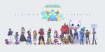  1other 6+boys 6+girls absurdres altea bare_shoulders bemmon bird black_dress black_hair blonde_hair blue_hair brown_eyes brown_hair camouflage camouflage_pants closed_eyes coat commentary_request cool_boy_(digimon) copyright_name d-storage dark-skinned_male dark_skin digimon digimon_(creature) digimon_card_game digimon_liberator dinosaur dragon dress drill_hair elizamon espimon everyone full_body funbeemon ghostmon green_jacket grey_hair group_picture hanimon hat helmet highres holographic_interface jacket kazama_shoto kazuki_seihou kazuki_suzune kinosaki_arisa kinosaki_mirai lab_coat lizard_tail long_hair maquinamon muchomon multicolored_hair multiple_boys multiple_girls omekamon one_eye_closed open_mouth orange_eyes pants pink_hair pteromon purple_eyes purple_hair red_hat red_jacket release_celebration ryutaro_williams sangomon shoemon short_hair signature snowman streaked_hair sunarizamon sunglasses tail thank_you trading_card twin_drills two-tone_hair tyranomon unchained_(digimon) violet_inboots white_background white_coat winr yao_qinglan yukidarumon yuuki_(digimon) zenith_(digimon) 