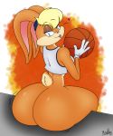  &lt;3 absurd_res big_butt breasts butt clothing female hi_res huge_butt lagomorph leporid lola_bunny looking_back looney_tunes mammal rabbit solo tongue tongue_out warner_brothers xmetalhusky 