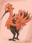  2020 3:4 animal_genitalia cloaca feral genitals hi_res legendary_pok&eacute;mon male nintendo penis pok&eacute;mon pok&eacute;mon_(species) presenting raydenryu_(artist) simple_background solo video_games yellow_eyes zapdos 