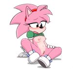 amy_rose anthro blush breasts classic_amy_rose classic_sonic_(universe) ditoxin eulipotyphlan female genitals hedgehog mammal nipples nude pussy simple_background sonic_the_hedgehog_(series) 