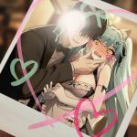  animal_ears apron aqua_hair artist_request black_bow black_bowtie black_suit blush bow bowtie breasts cat_ears cleavage commander_(nikke) elbow_gloves faceless faceless_male game_cg gloves goddess_of_victory:_nikke hair_ornament maid maid_apron maid_headdress non-web_source official_alternate_costume official_art open_mouth paw_hair_ornament photo_(object) privaty_(nikke) privaty_(unkind_maid)_(nikke) smile suit traditional_bowtie upper_body white_gloves white_headdress yellow_eyes 