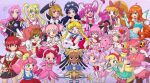  6+girls aika_(ppidwtbamg) amulet_heart bishoujo_senshi_sailor_moon black_hair blonde_hair bloom_(winx_club) blossom_(ppg) brown_hair cardcaptor_sakura chris-thekid cure_black cure_happy cure_white dark-skinned_female dark_skin harukaze_doremi highres kaname_madoka kinomoto_sakura mad_mew_mew magic_knight_rayearth magical_girl mahou_no_princess_minky_momo mahou_shoujo_madoka_magica mahou_shoujo_madoka_magica_(anime) mermaid_melody_pichi_pichi_pitch minky_momo momomiya_ichigo moon multiple_girls nanami_lucia ojamajo_doremi orange_hair pink_hair powerpuff_girls_z precure pretty_please_i_dont_want_to_be_a_magical_girl purple_background red_hair sailor_chibi_moon sailor_moon shidou_hikaru shoujo_kakumei_utena star_butterfly star_vs_the_forces_of_evil tenjou_utena tokyo_mew_mew trait_connection twintails undertale utdr_(toby_fox) winx_club 
